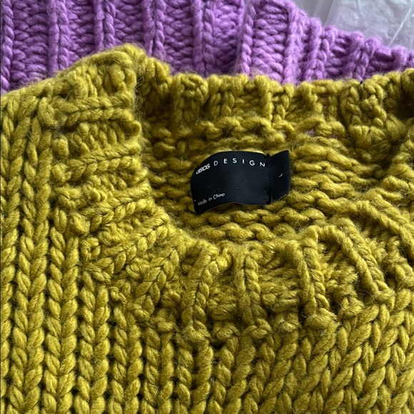 Color Block Sweater - Pink, Green, Purple - Picture 5 of 5